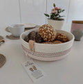 Handgemaakte manden uit gerecycled katoen - Bordeaux/roze - (S -L - Hoog/Laag)