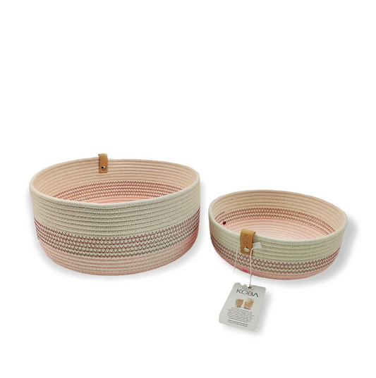 Handgemaakte manden uit gerecycled katoen - Bordeaux/roze - (S -L - Hoog/Laag)