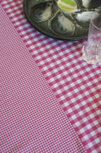 Tafellaken - Roze Vichy - 140 × 340 cm