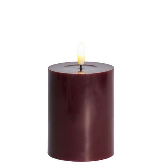 LED stompkaars Ø7,5 x 10 cm – Bordeaux