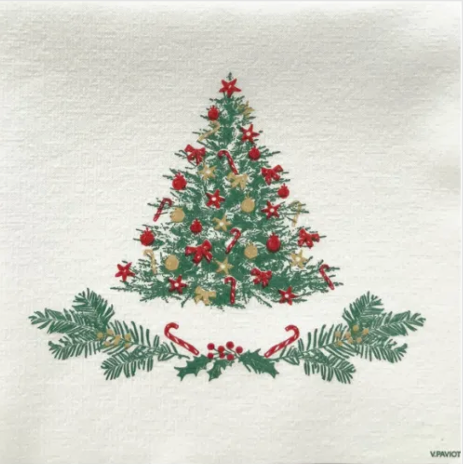 Servetten - Kerstboom - 25x25