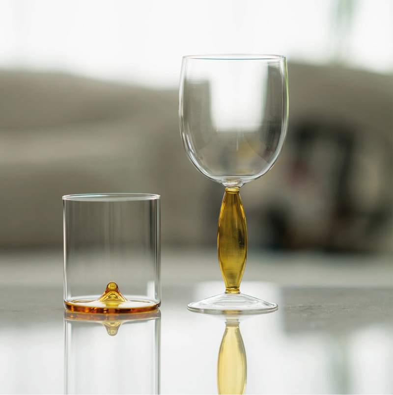 Druppelglas - Geel (Set 4)