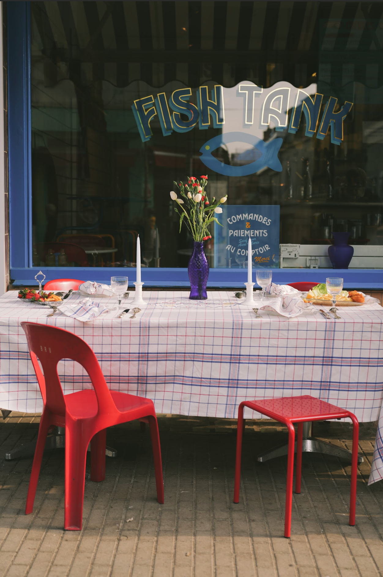 Tafellaken - Léon Blue - Blauw Visje