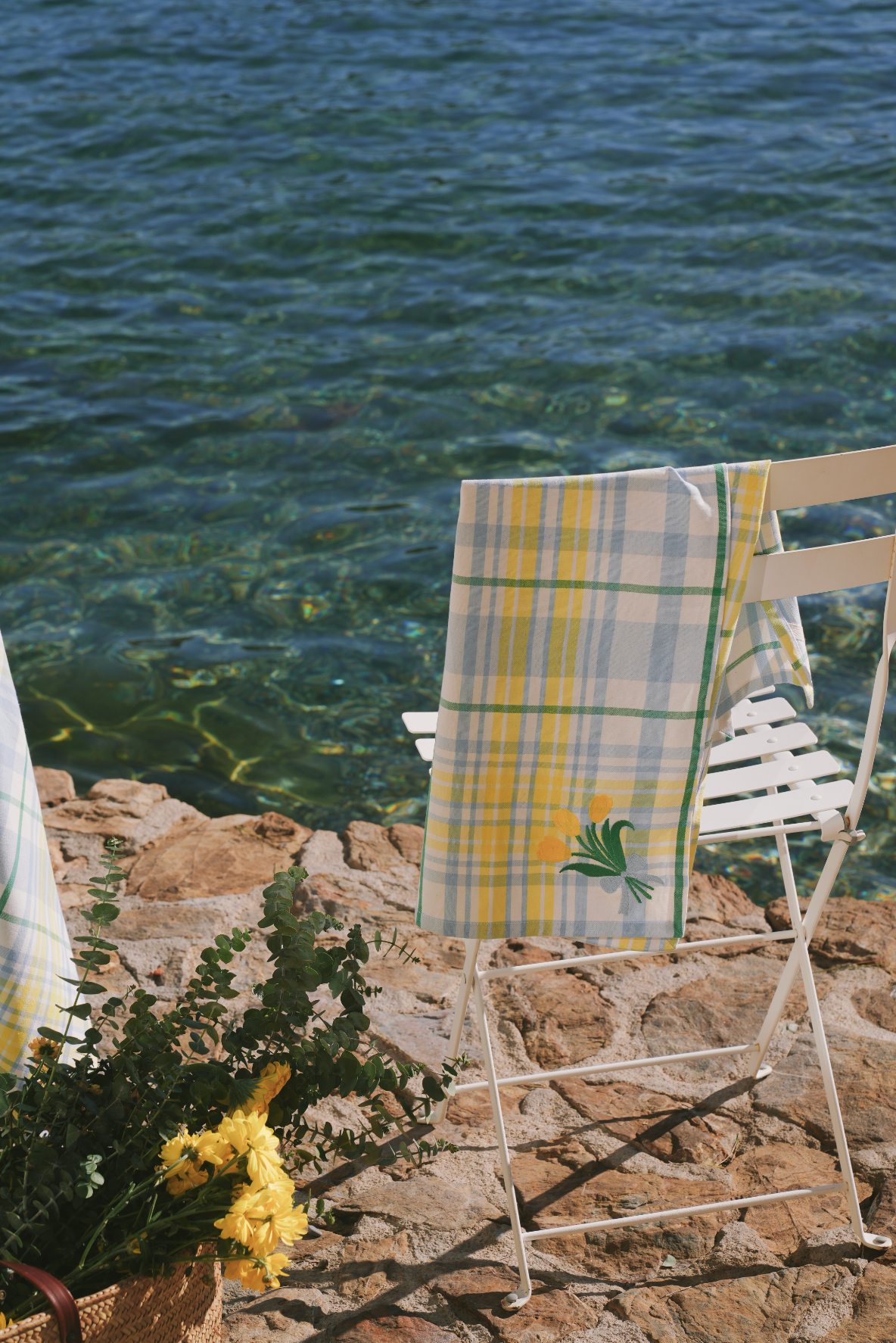 Keukenhanddoek - PERETTE Sky - Gele Tulpen