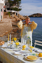 Keukenschort - Perette Sky - Gele Tulpen