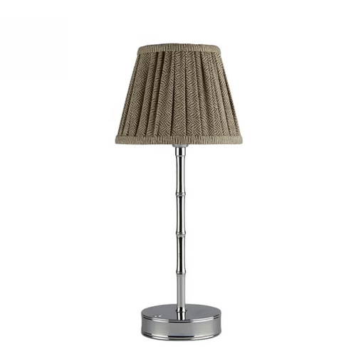 Bamboo Table Lamp Base – Silver (25 cm)