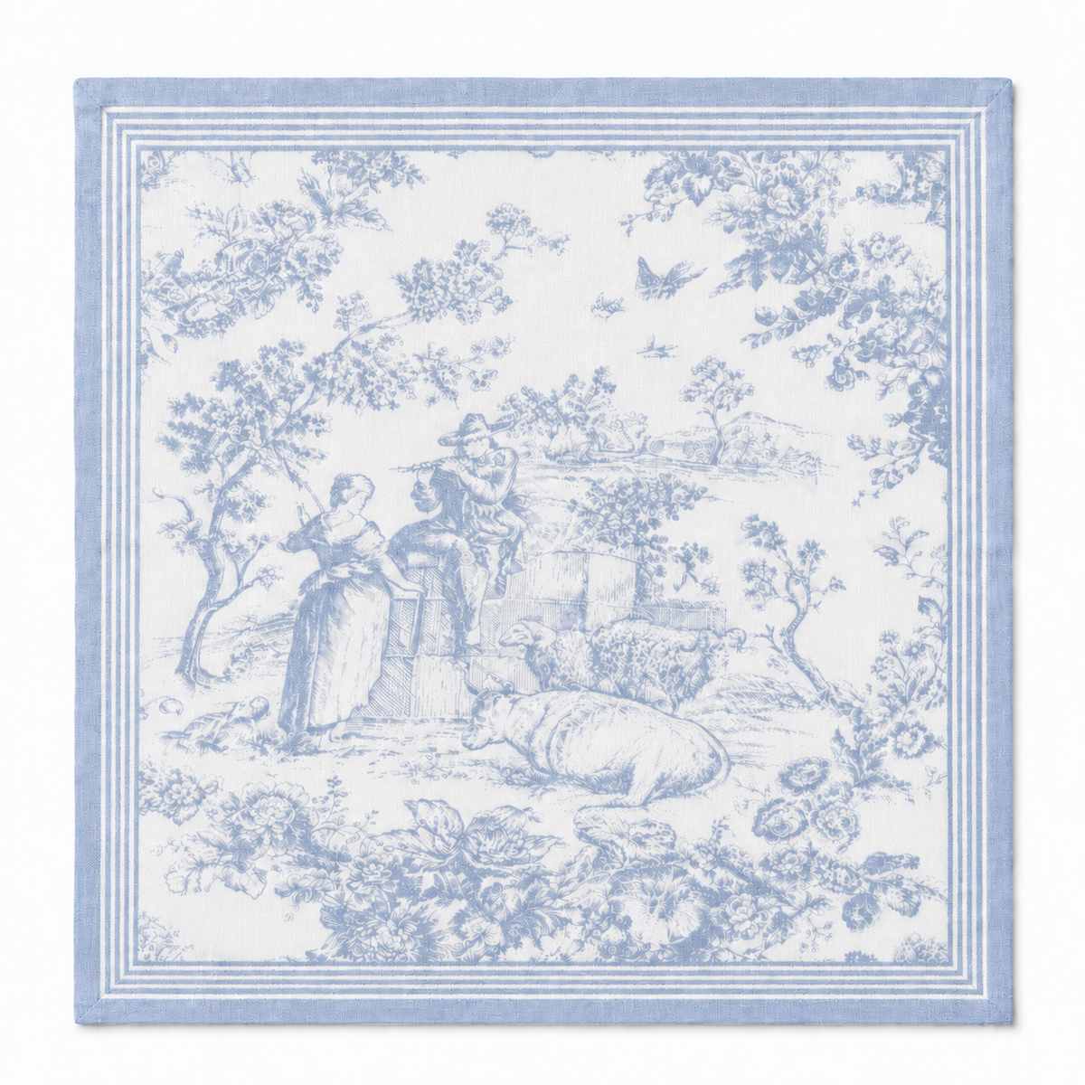 Katoenen servet Toile de Jouy 45 x 45 cm