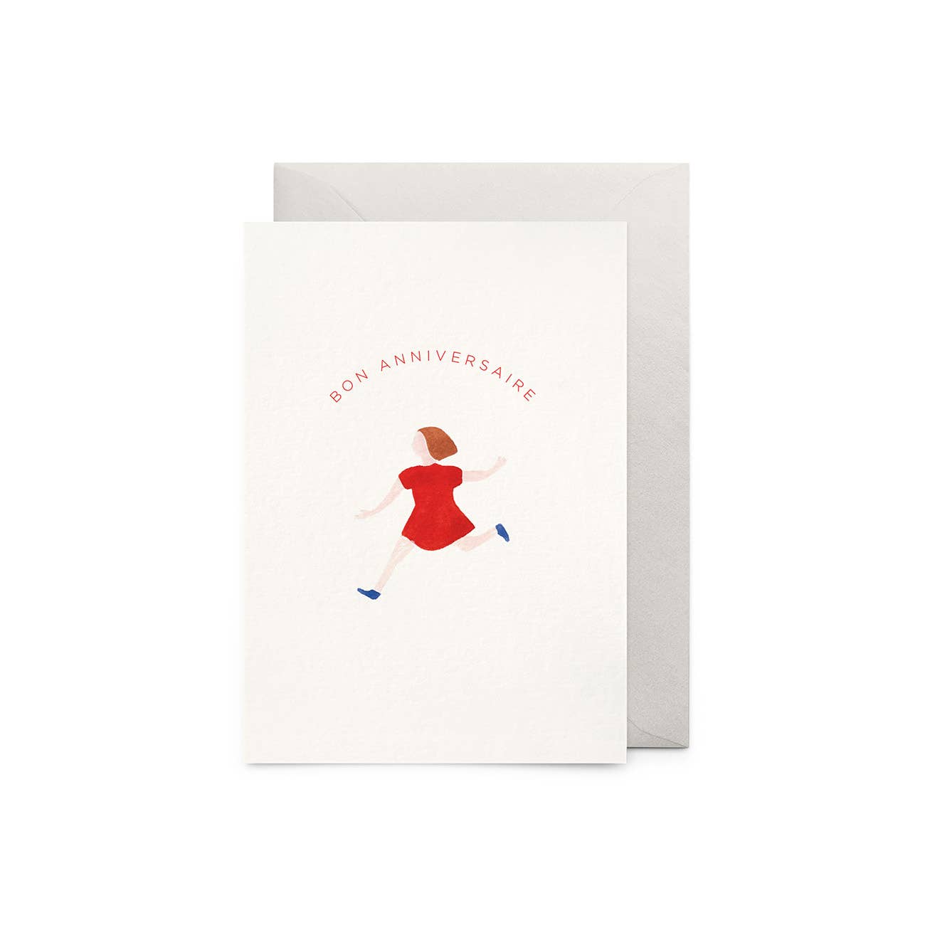Verjaardagskaart dansend meisje met envelop