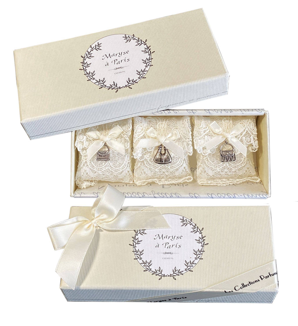 Parfumzakje - Set van 3 zakjes (Witte Bloemen)