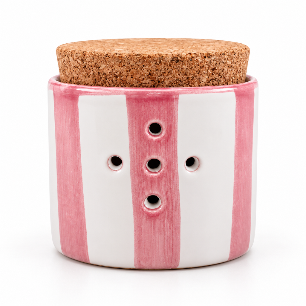 Knoflookpot met kurken deksel