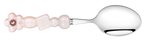 Likio Peach Ice dessert spoon with floral beads on the handle