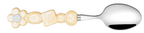 Likio Butter Woodgrain dessert spoon with beads and wood grain pattern