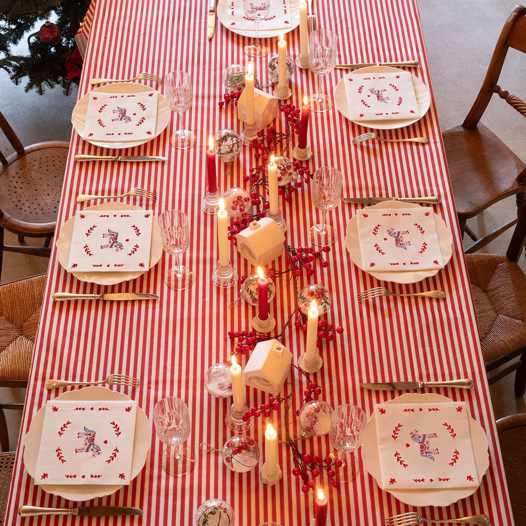 Papieren kerst- en winterservetten 40x40