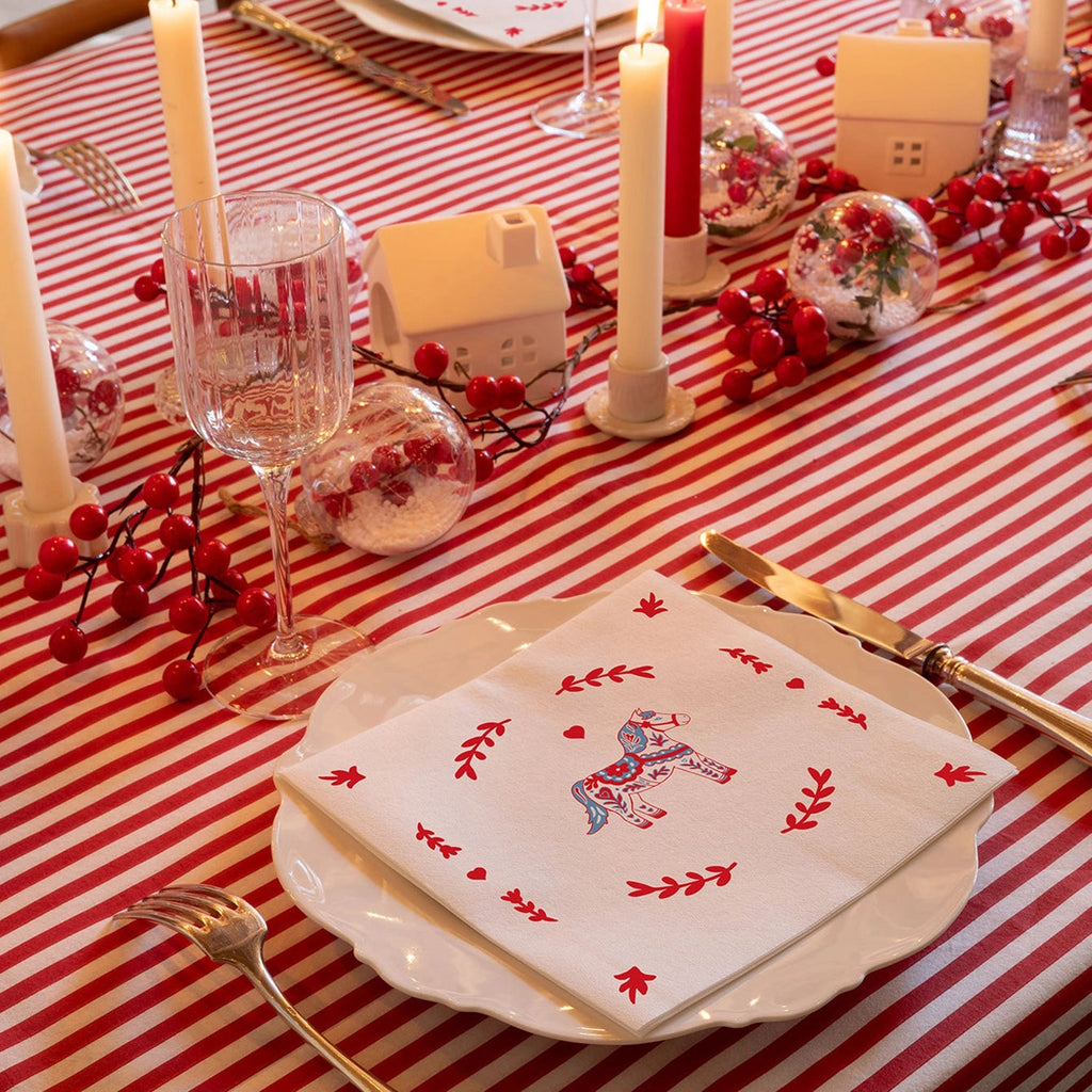 Papieren kerst- en winterservetten 40x40