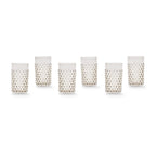 Set van 6 kristallen glazen fumé