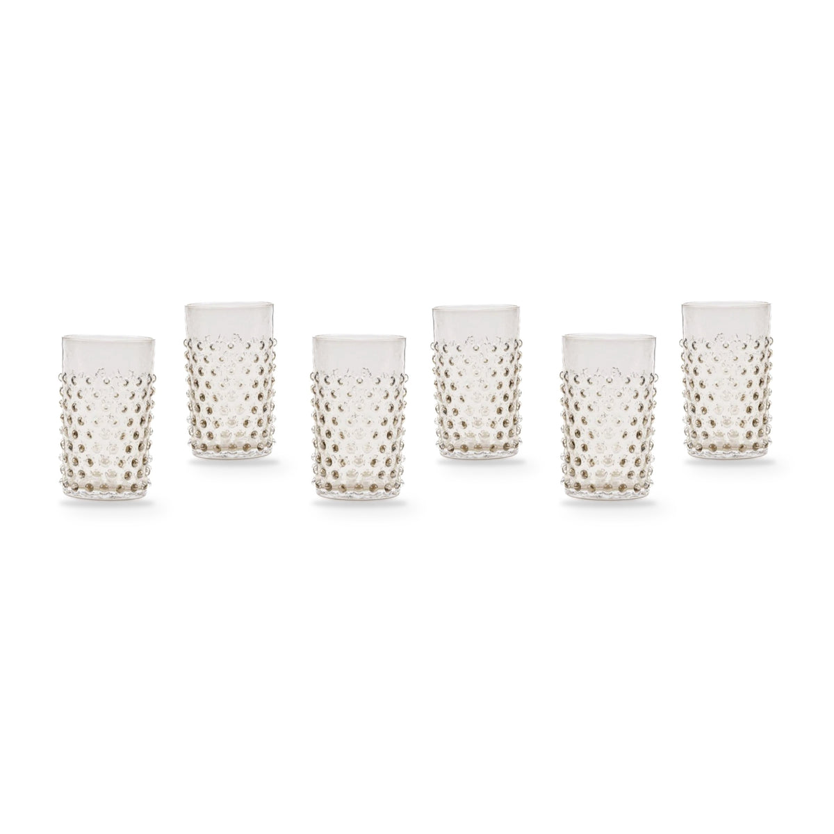 Set van 6 kristallen glazen fumé
