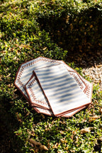 Stain-Resistant Linen Placemat – 50x35 cm - Blue Stripes